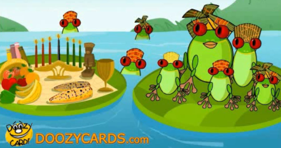 Happy Kwanzaa Frogs